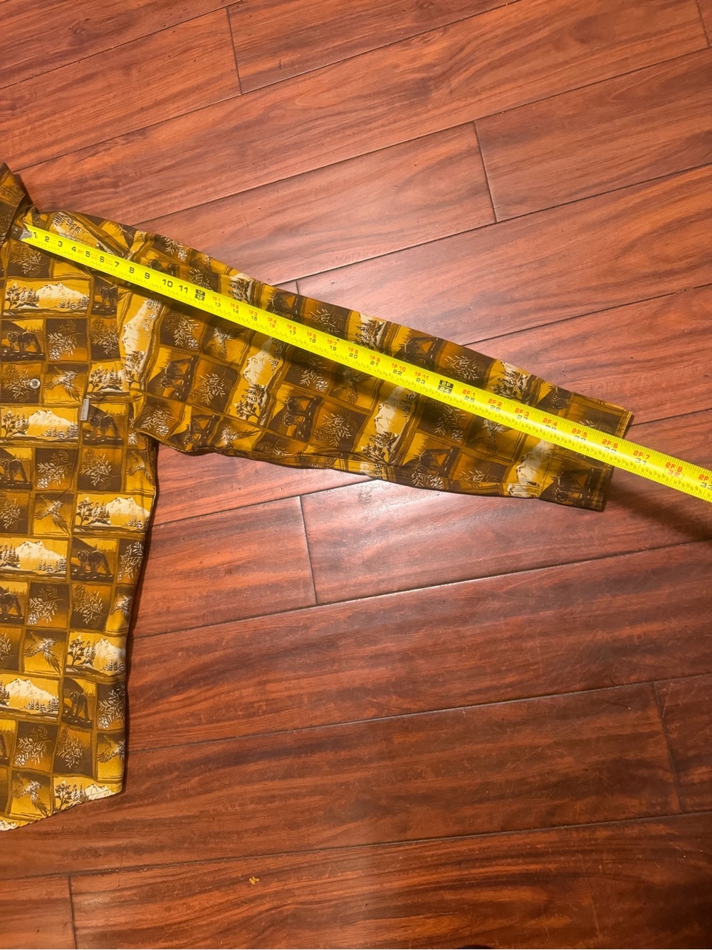 Woolrich Mustard Yellow Scenic Print Button-Down Shirt - Picture 8 of 11